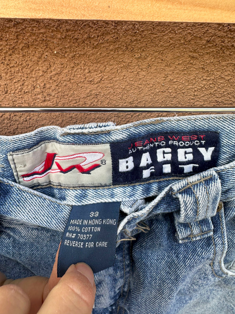 Jeans West 90's Baggy Fit Jorts, w: 33 - as is