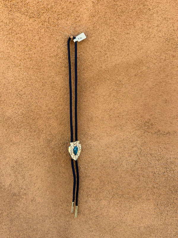Arrowhead Bolo Tie, Faux Turquoise