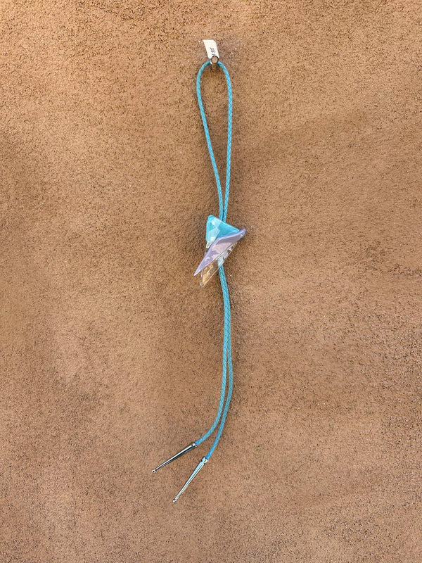 80's Pop Art Glass Bolo Tie