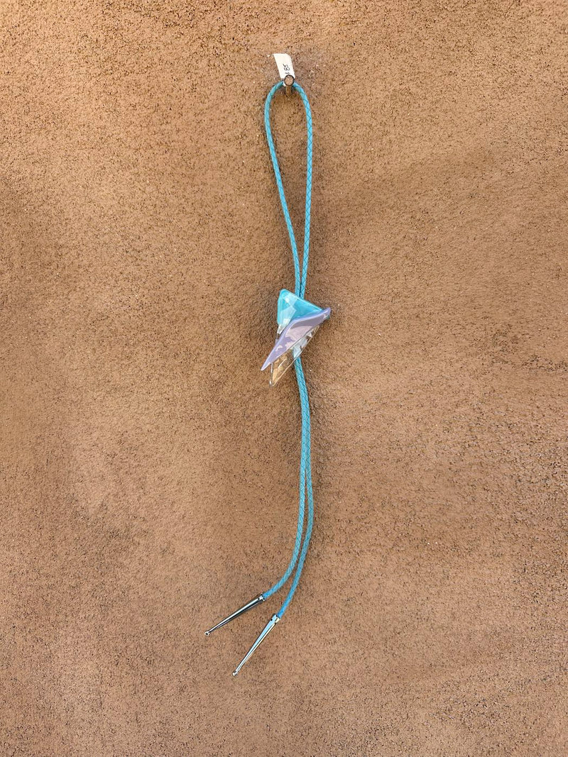 80's Pop Art Glass Bolo Tie