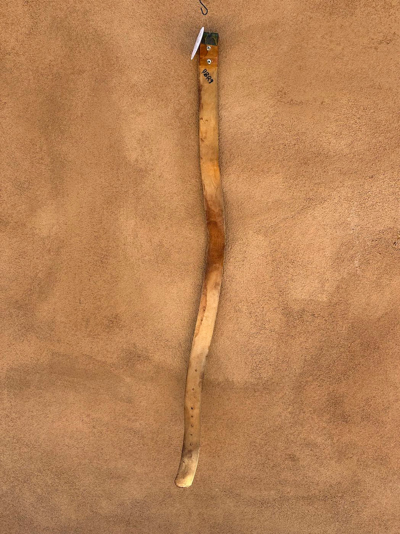 Black and Brown Hand Tooled Floral Leather Belt - as is