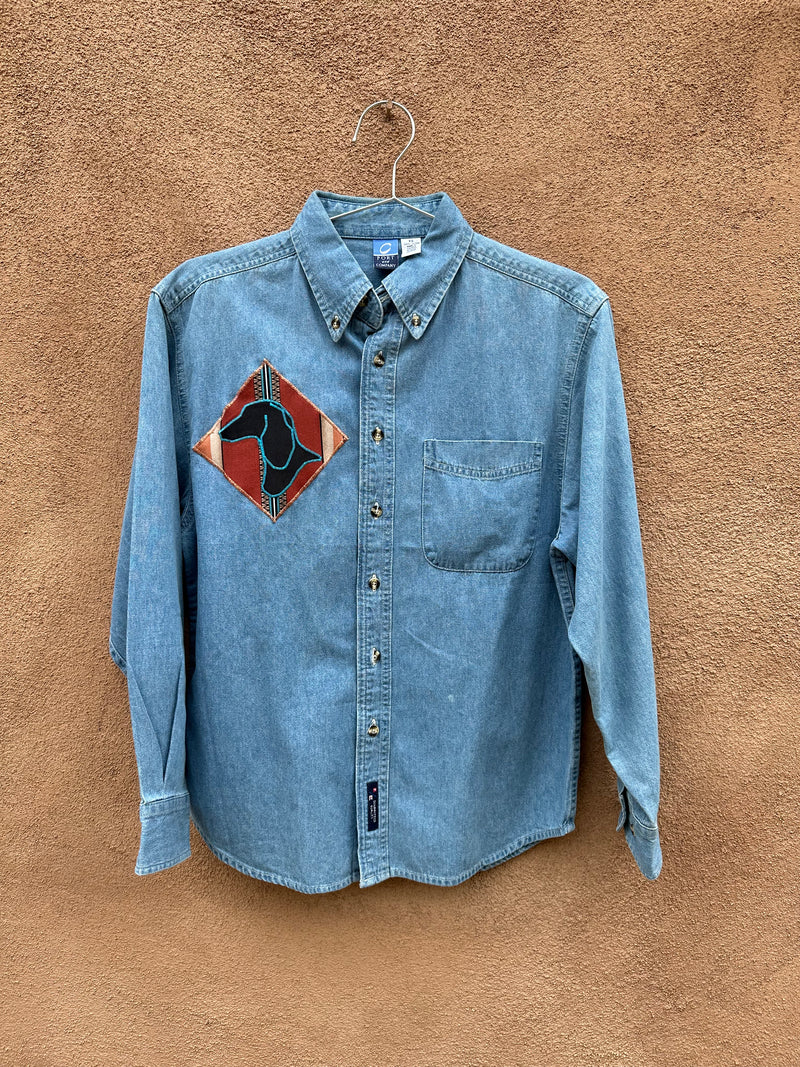 Southwestern Dachshund Denim Shirt