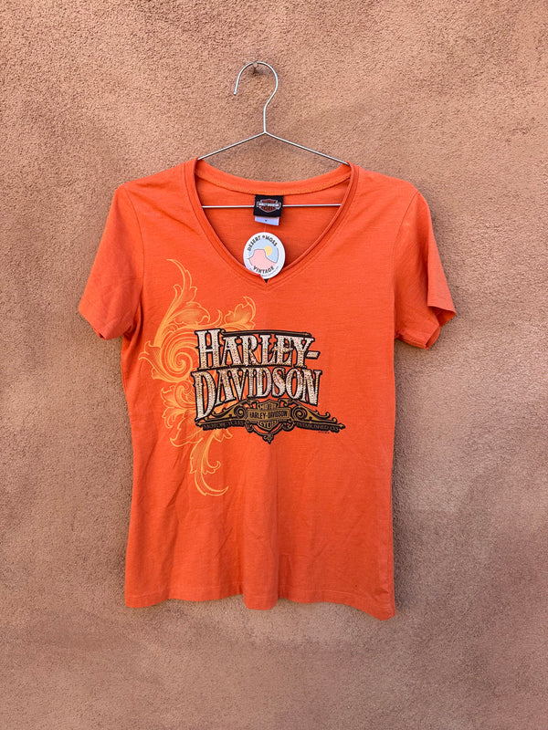 Deep V Harley Davidson Sparkle T-shirt