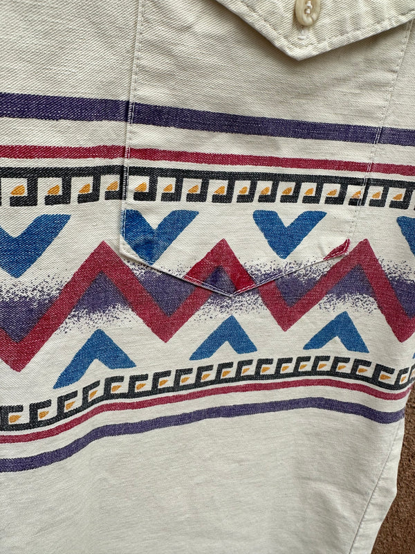 Wrangler Cotton Short Sleeve Southwest Bar Shirt