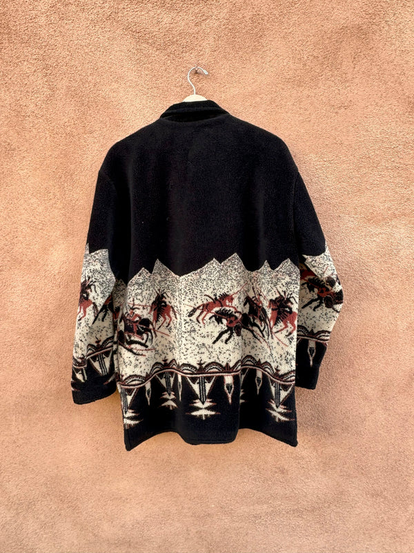 Cassini Horse Warrior Fleece Jacket with Silver Buttons