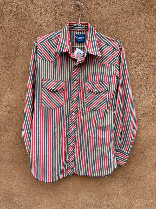 USA Stripe Wrangler Shirt with Pearl Snaps