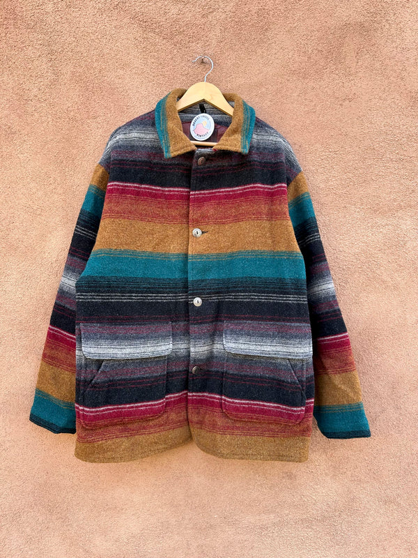 Southwestern Stripe Men's Woolrich Jacket - Large - Made in USA