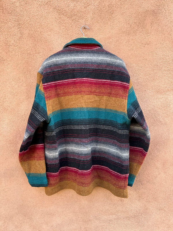 Southwestern Stripe Men's Woolrich Jacket - Large - Made in USA