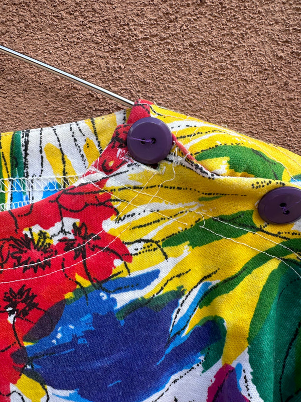 Colorful Floral Blouse by Leslie Fay