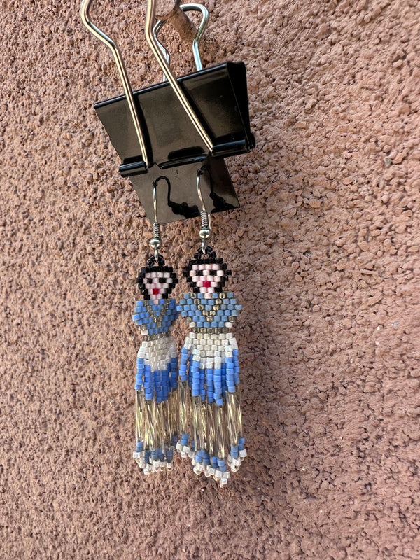 Beaded Native Girl Earrings #2