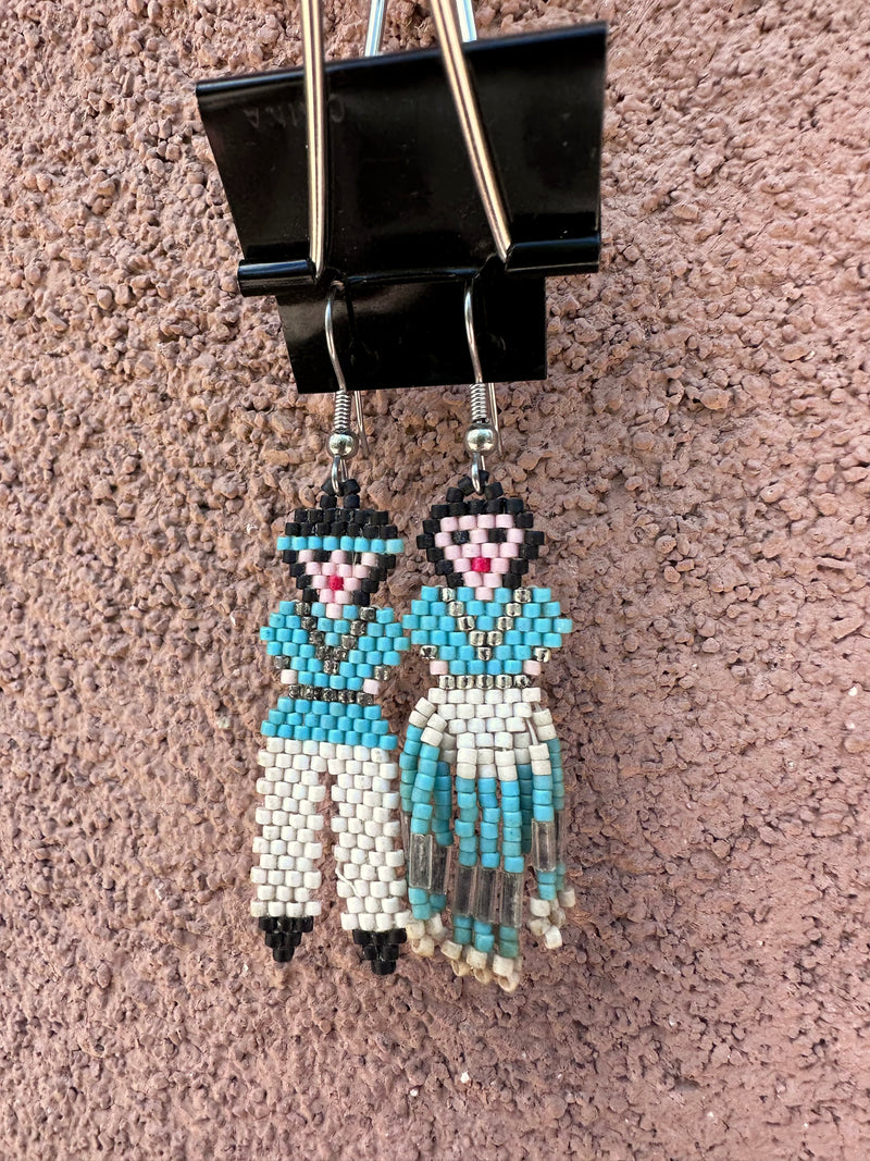 Beaded Native Couple Earrings