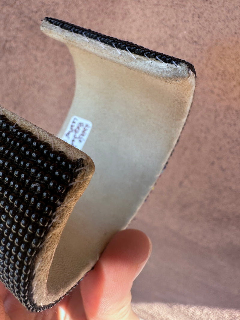 Navajo Beaded Leather Cuff