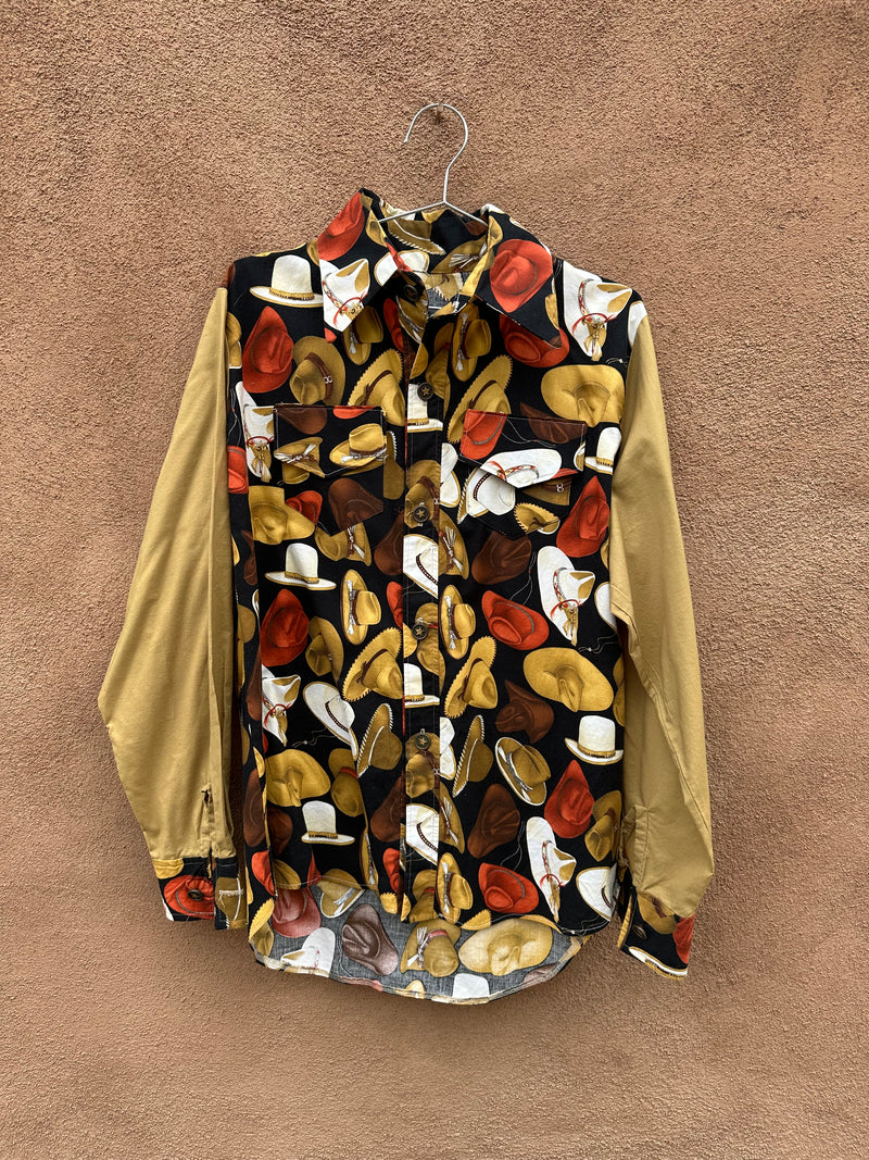 Handmade Western Hat Shirt with Star Buttons