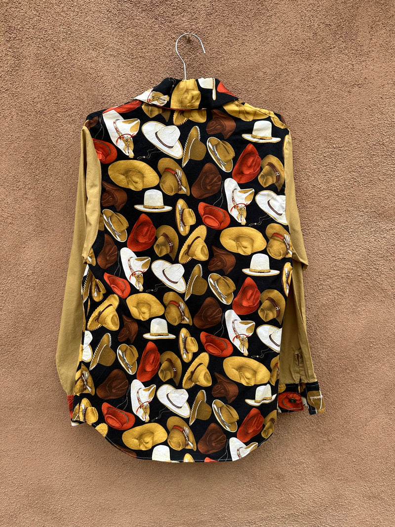 Handmade Western Hat Shirt with Star Buttons