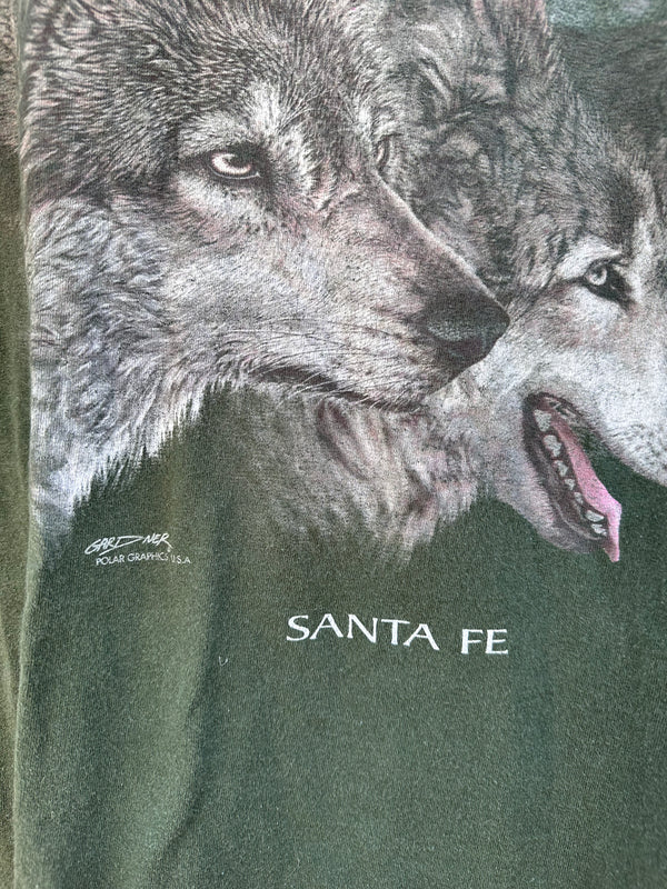 Green Santa Fe Wolf T-shirt