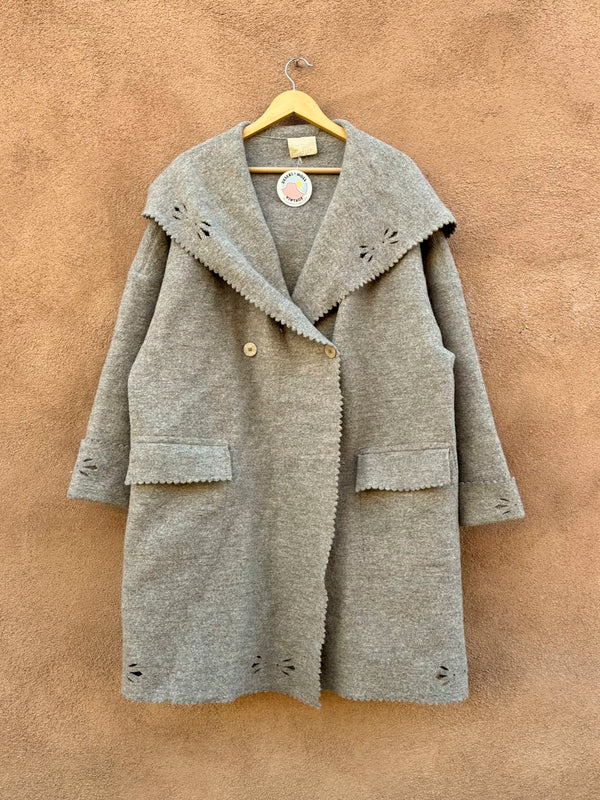 Grey Wool J.Jill Hooded Jacket - as is