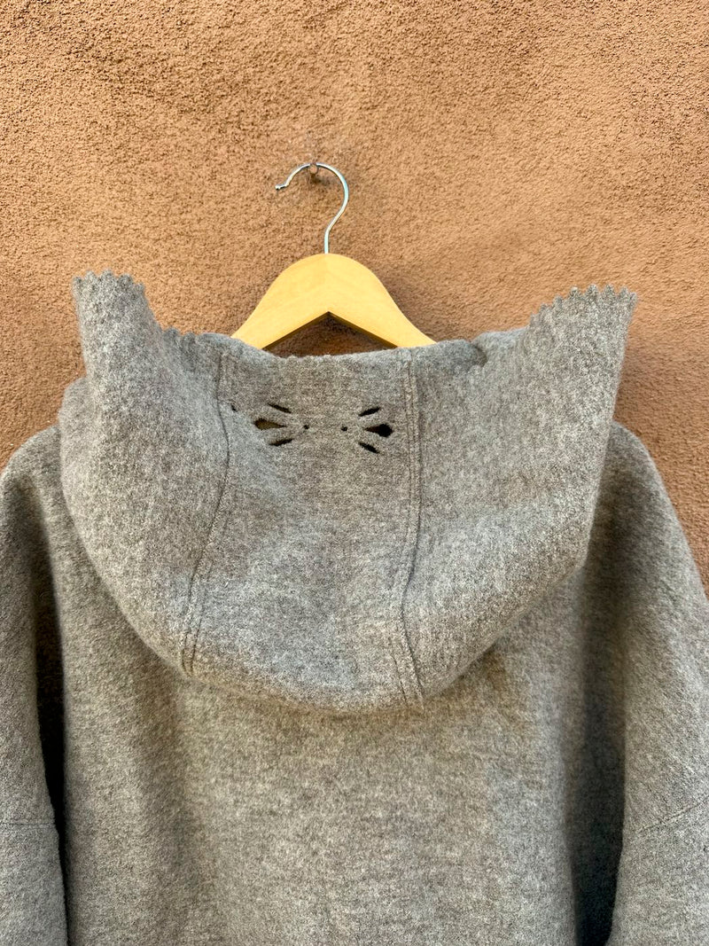 Grey Wool J.Jill Hooded Jacket - as is