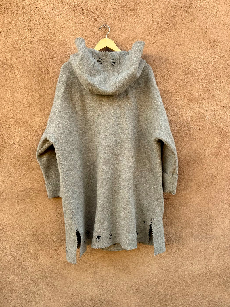 Grey Wool J.Jill Hooded Jacket - as is