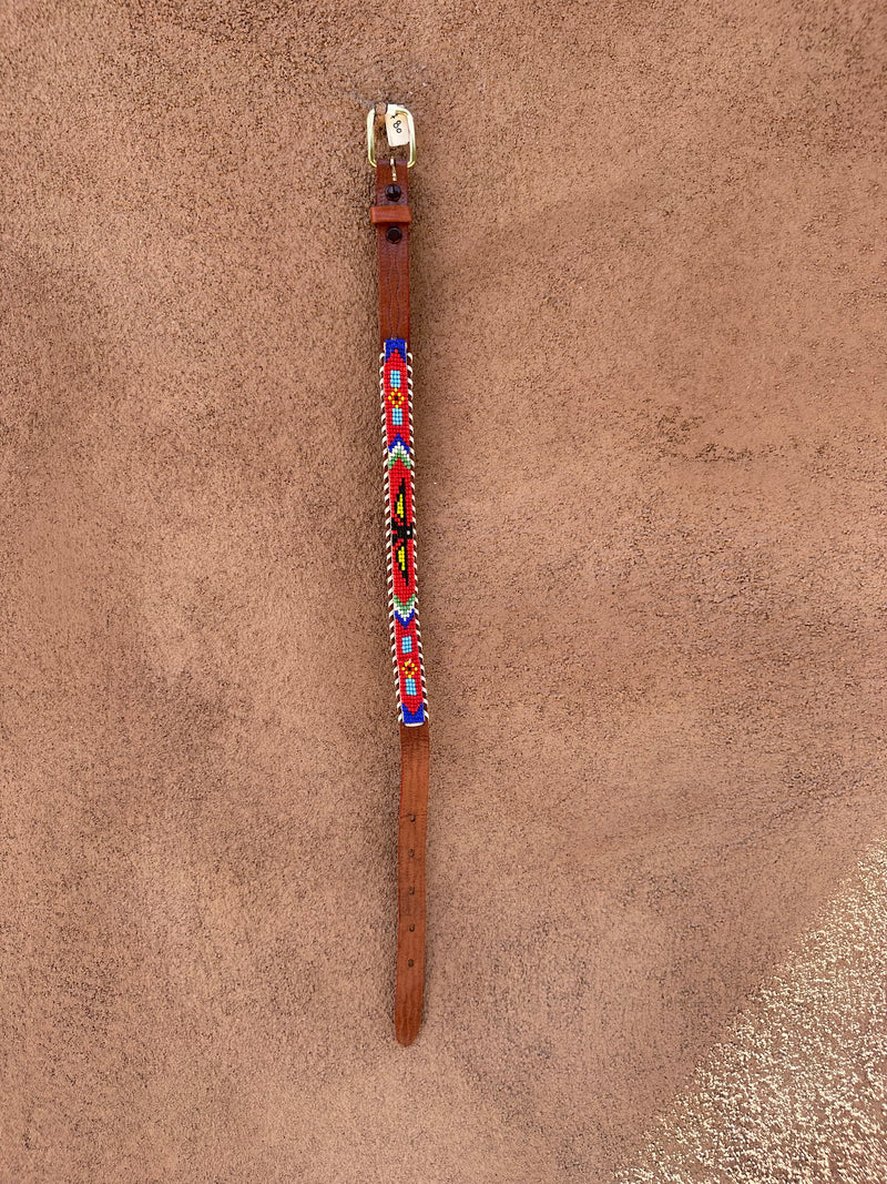 Red Beaded Thunderbird Hat Band