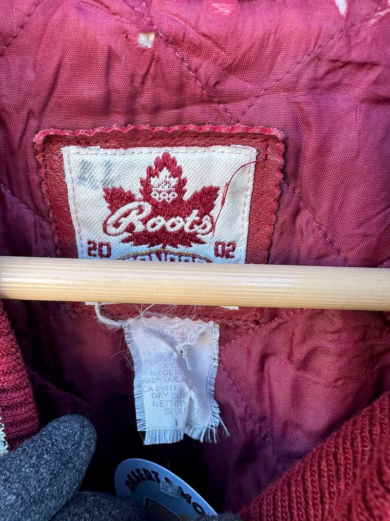 2002 Team Canada Roots Salt Lake City Olympics Letterman Jacket