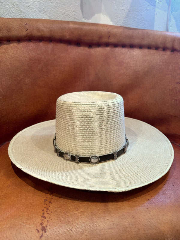 Sterling Silver Concho Hat Band