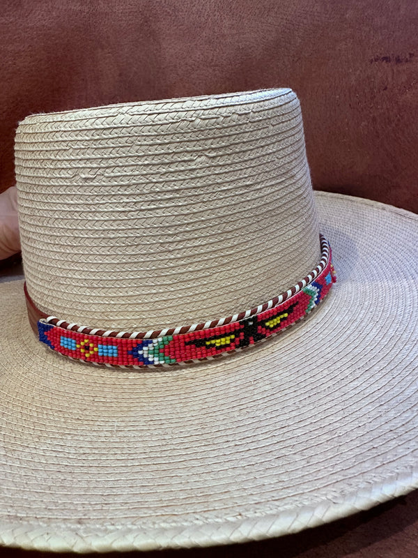 Red Beaded Thunderbird Hat Band