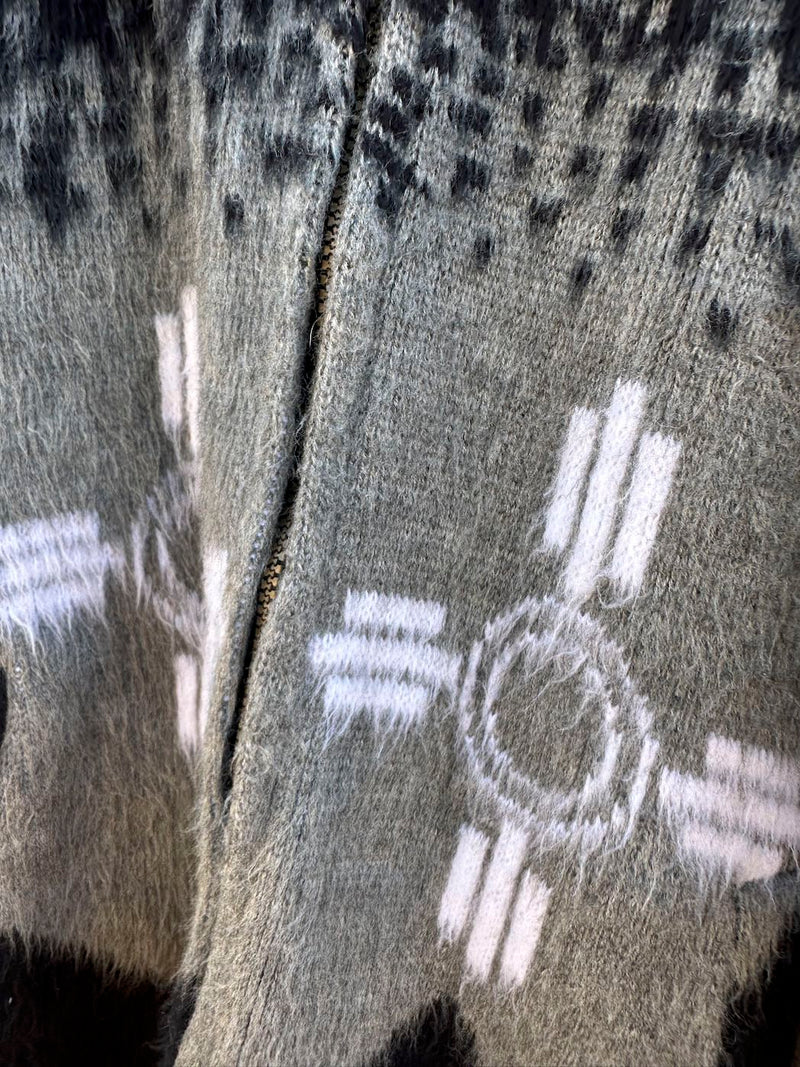 Alpaca Blend Zip Up Hoodie with Zias