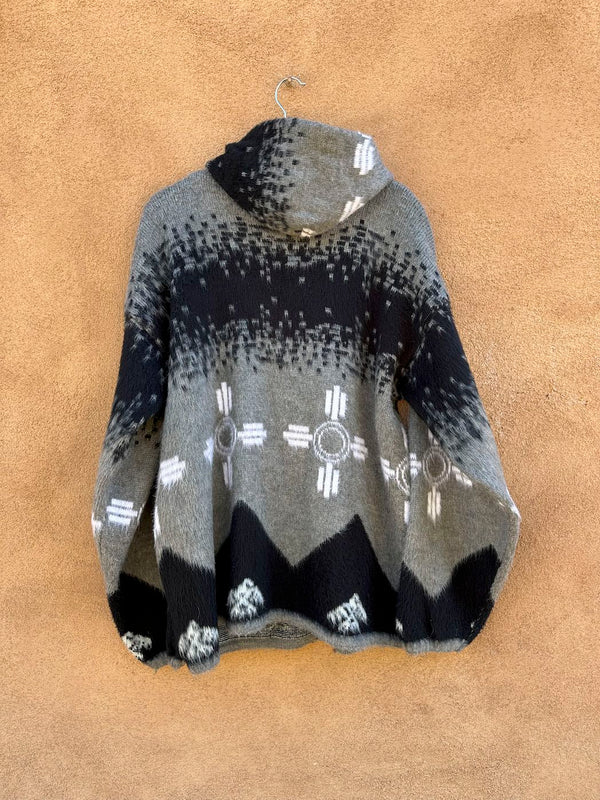 Alpaca Blend Zip Up Hoodie with Zias