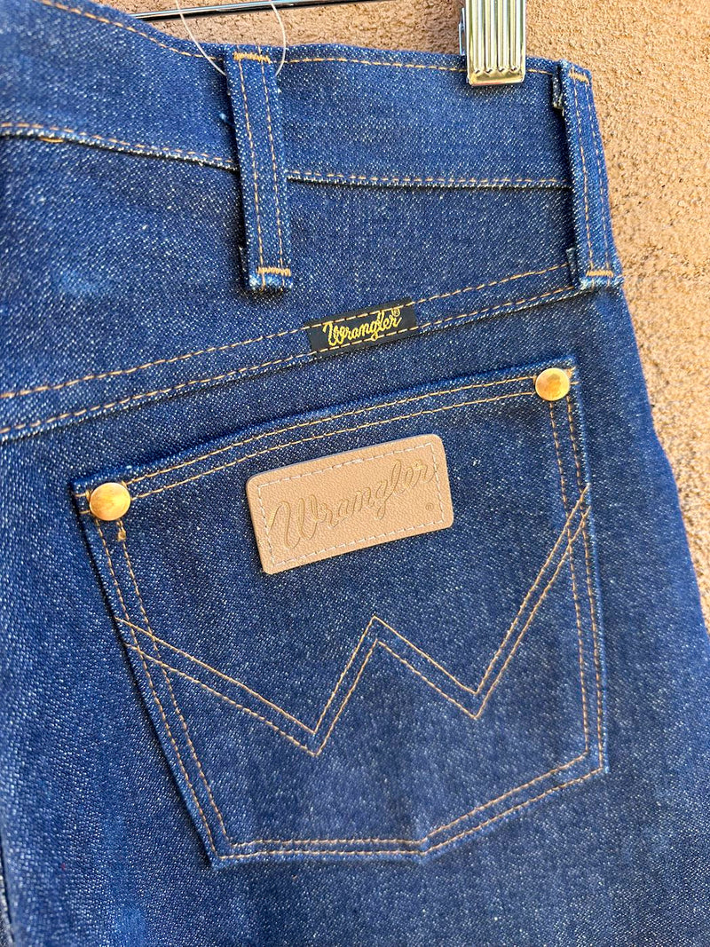 1970's Made in USA Dark Wash Raw Denim Wranglers 29 x 31