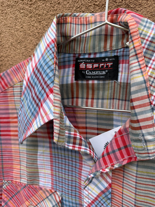 70's Esprit by Campus Plaid Shirt