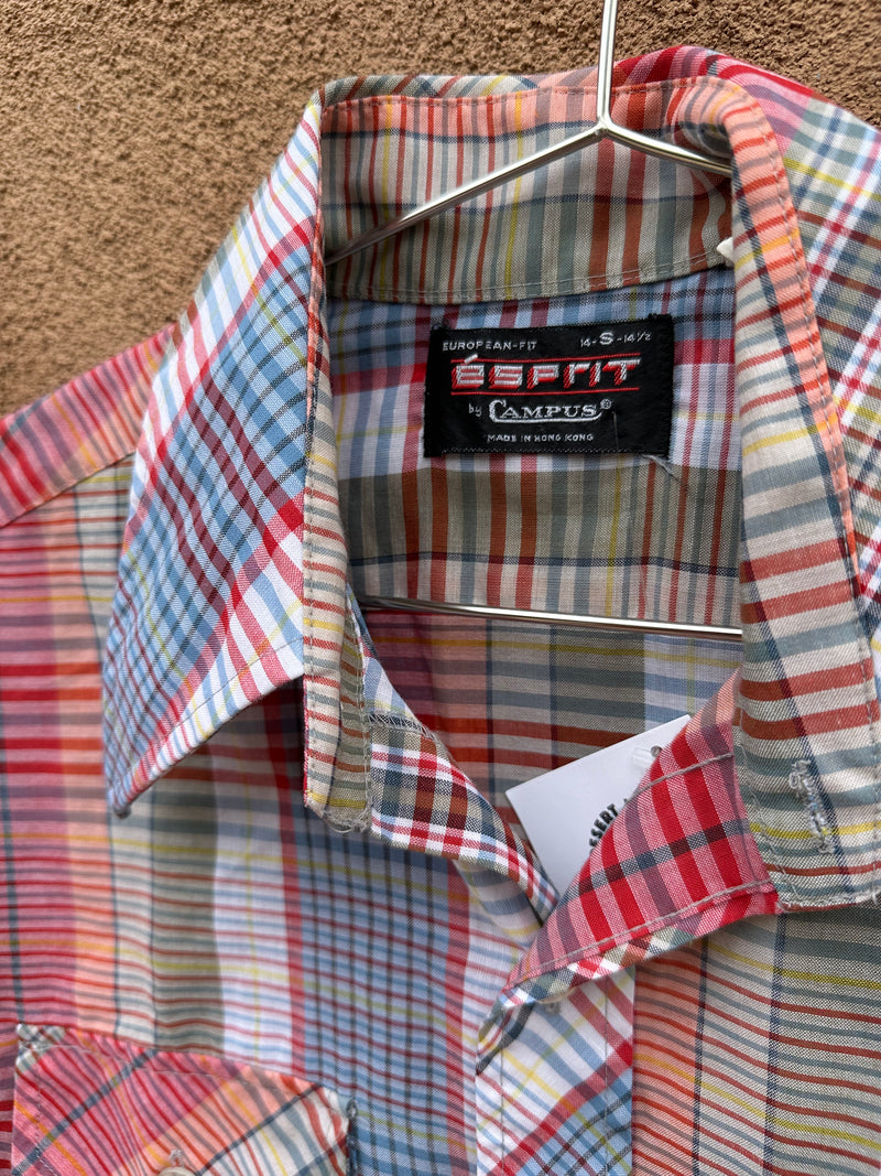 70's Esprit by Campus Plaid Shirt