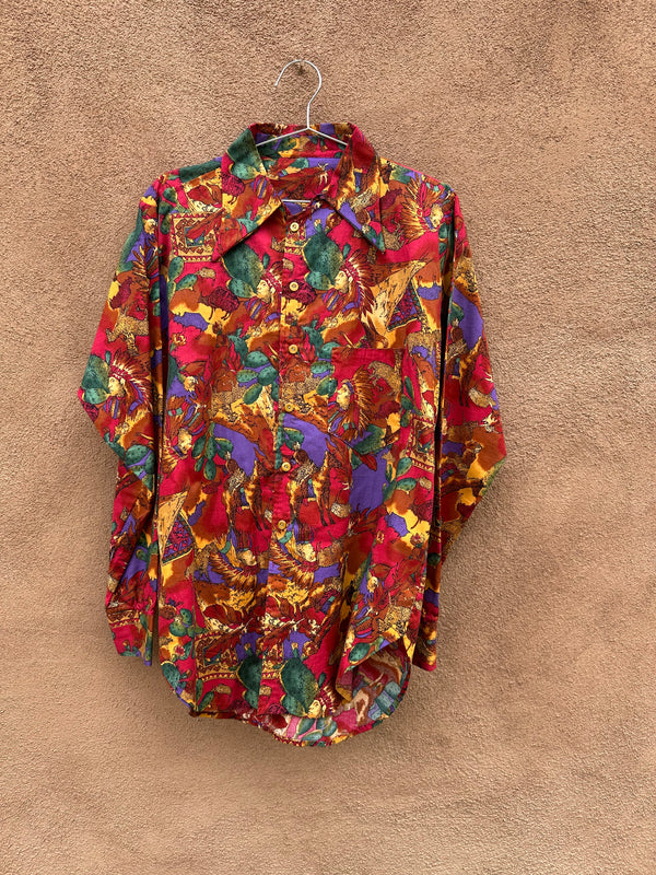 Indigenous Southwest Style All Around Print Shirt