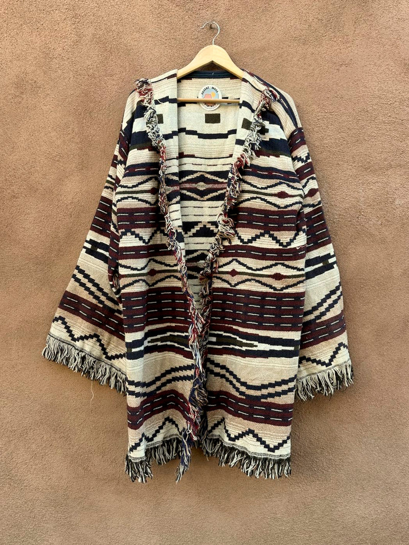Southwest Style Fringe Long Tapestry Jacket