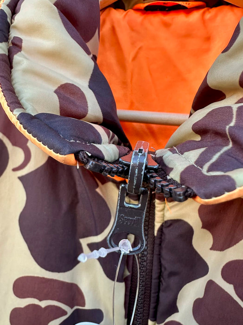 Reversible Camo/Hunter Orange Nylon Ozark Trail Vest, medium