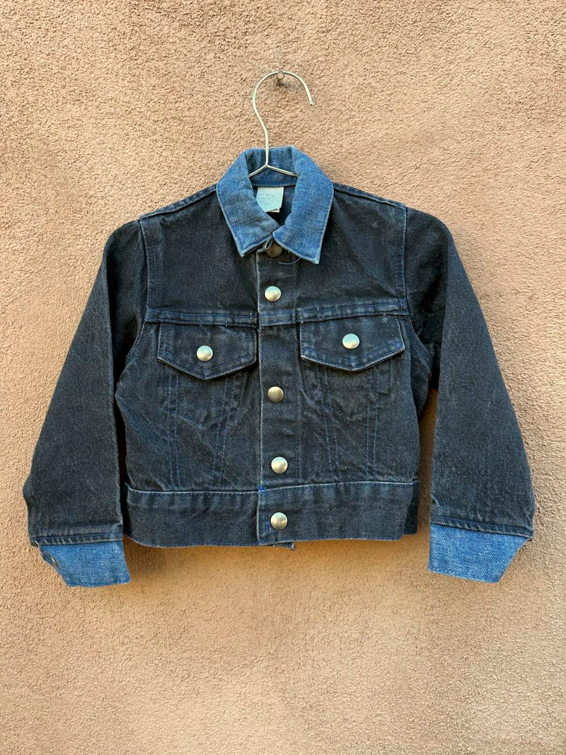 Blue and Black 1960's Kids Denim Jacket