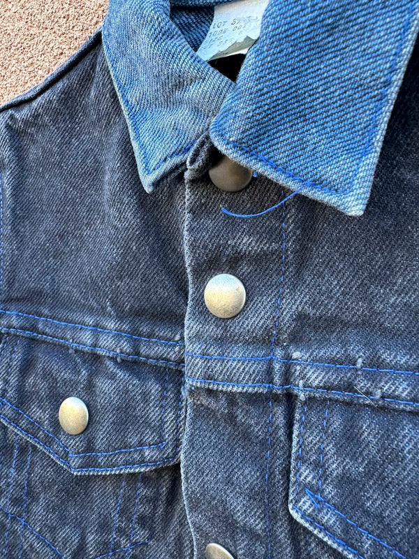Blue and Black 1960's Kids Denim Jacket