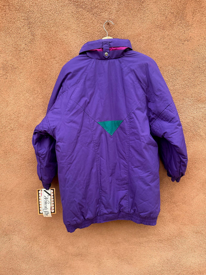 Purple 1980's Current Seen Puffer Jacket - Deadstock