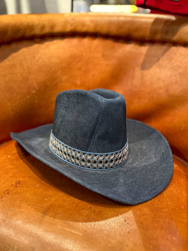70's Blue Denim Cowboy Hat - Duke Collection