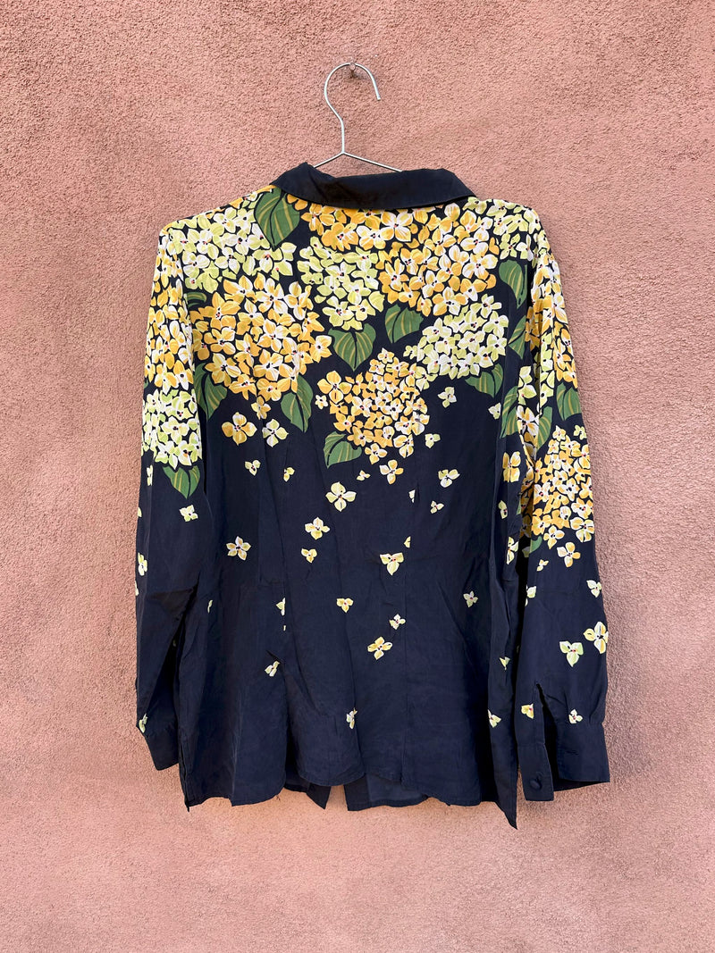 Bob Mackie Wearable Art Silk Blouse - XL
