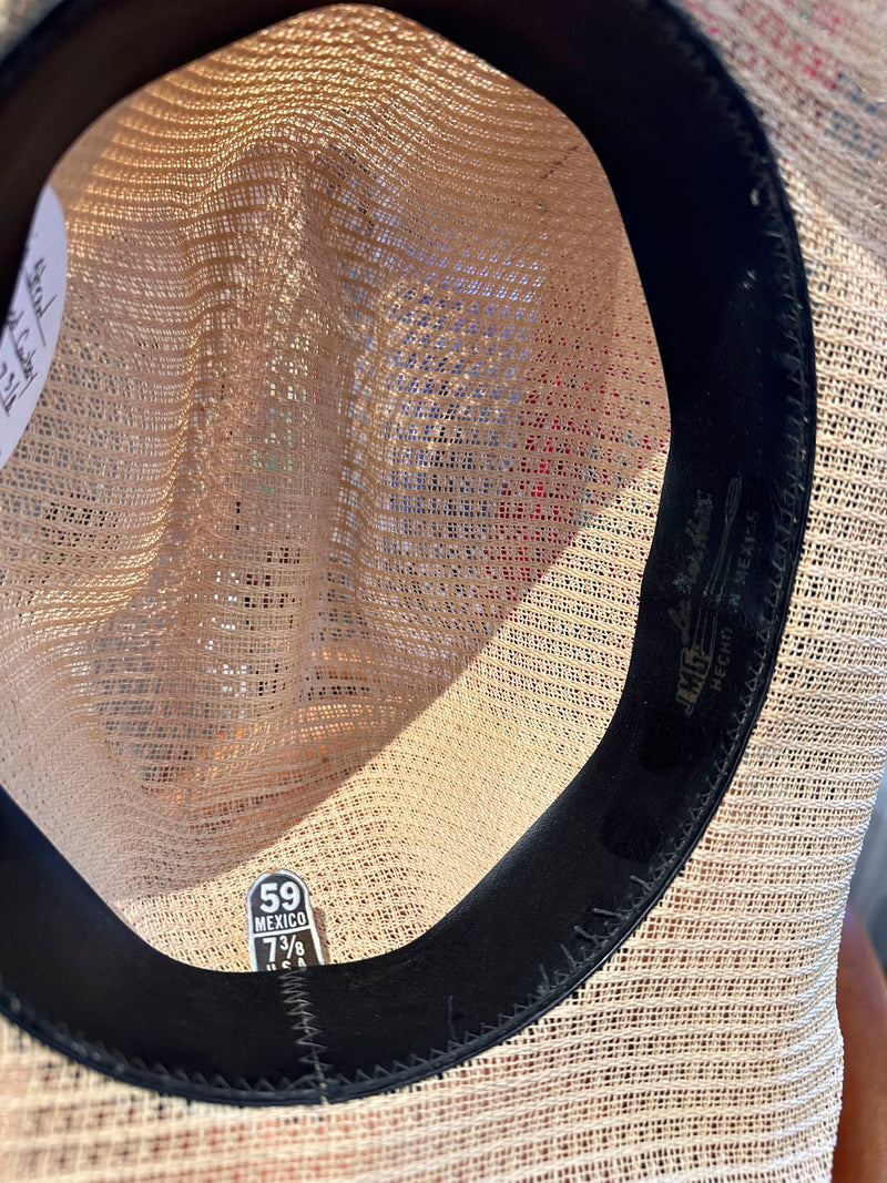 70's Straw Shaped Cowboy Hat 7 3/8