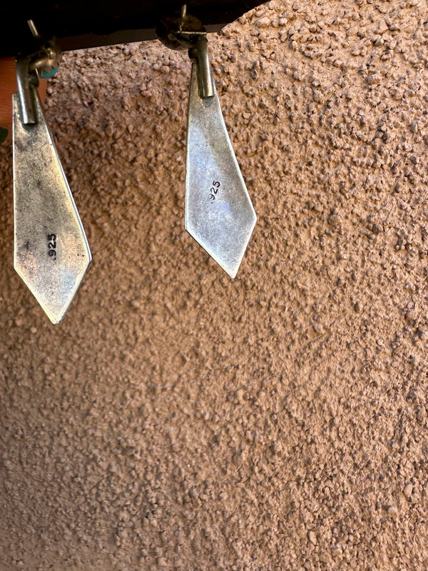 Sleeping Beauty Turquoise Drop Darts Earrings