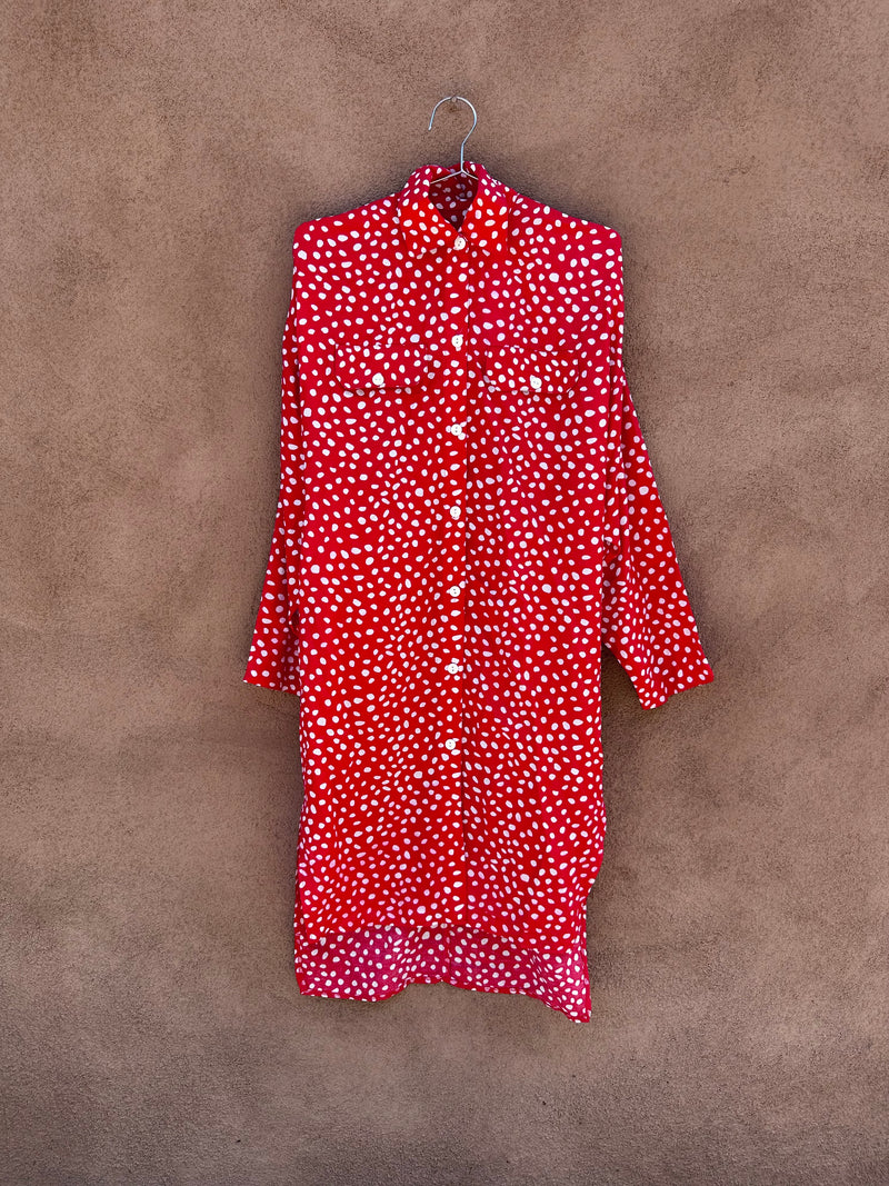 Red with White Polka Dots Dress by Sybil California