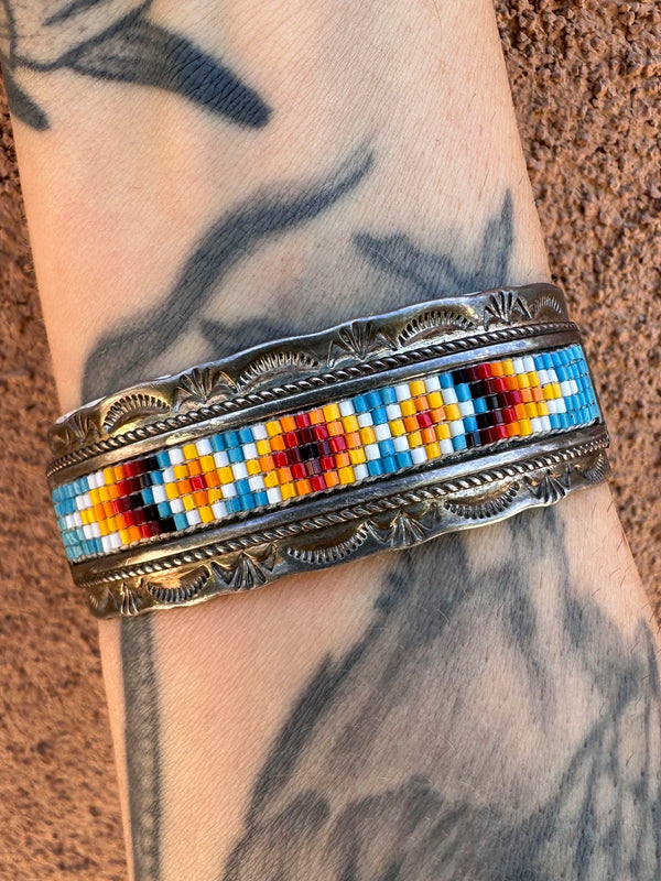 Geraldita Whitethorne Bead Sterling Cuff
