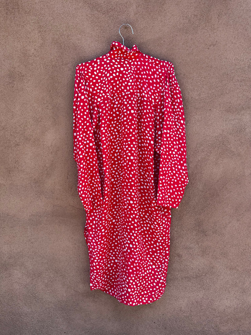 Red with White Polka Dots Dress by Sybil California