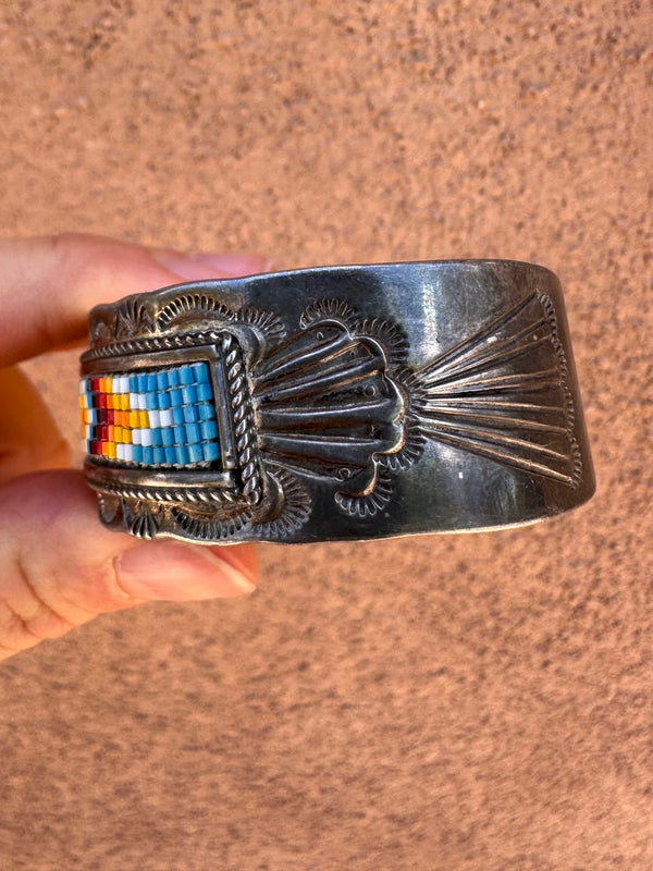 Geraldita Whitethorne Bead Sterling Cuff