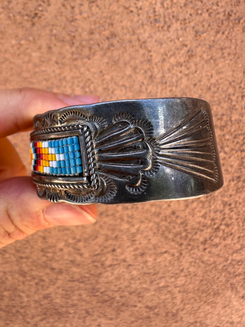 Geraldita Whitethorne Bead Sterling Cuff