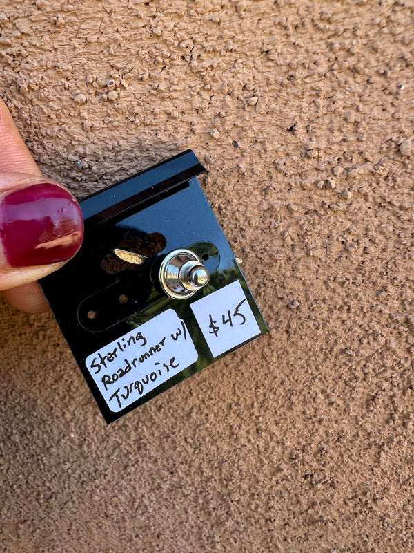 Sterling Silver Roadrunner with Turquoise