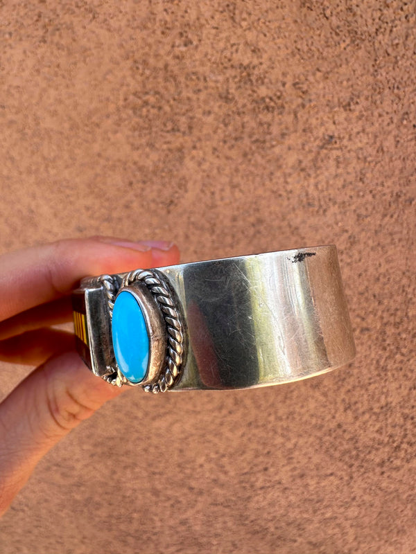 Dave Pino Vietnam Vet Cuff, Sterling Silver, Coral & Turquoise