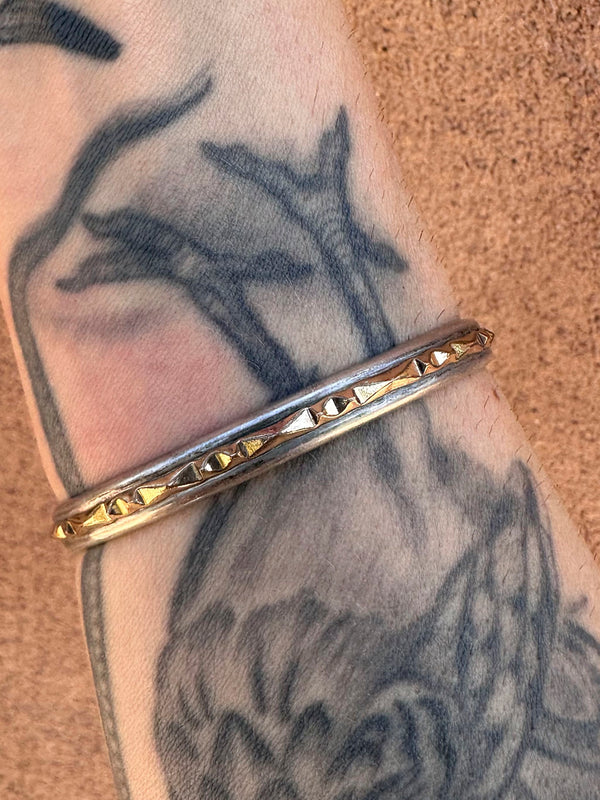 Alvin Todacheene 12K Gold & Sterling Silver Cuff