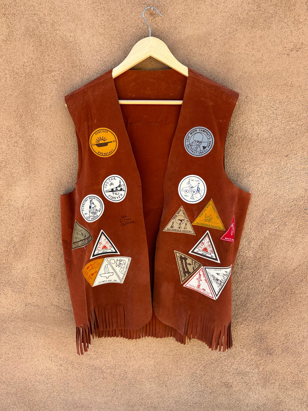 Early 1980's YMCA White Eagle Vest with Patches